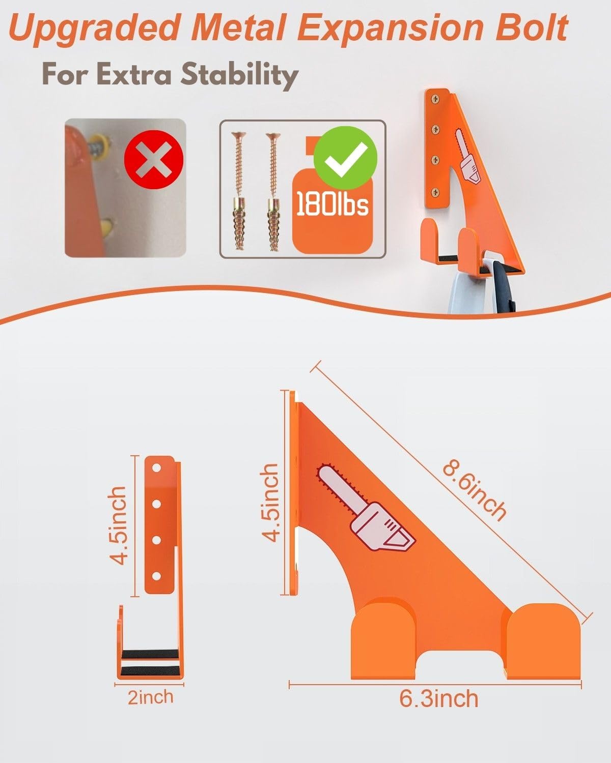 Fijaru rust-proof powder-coated holder protects against moisture.