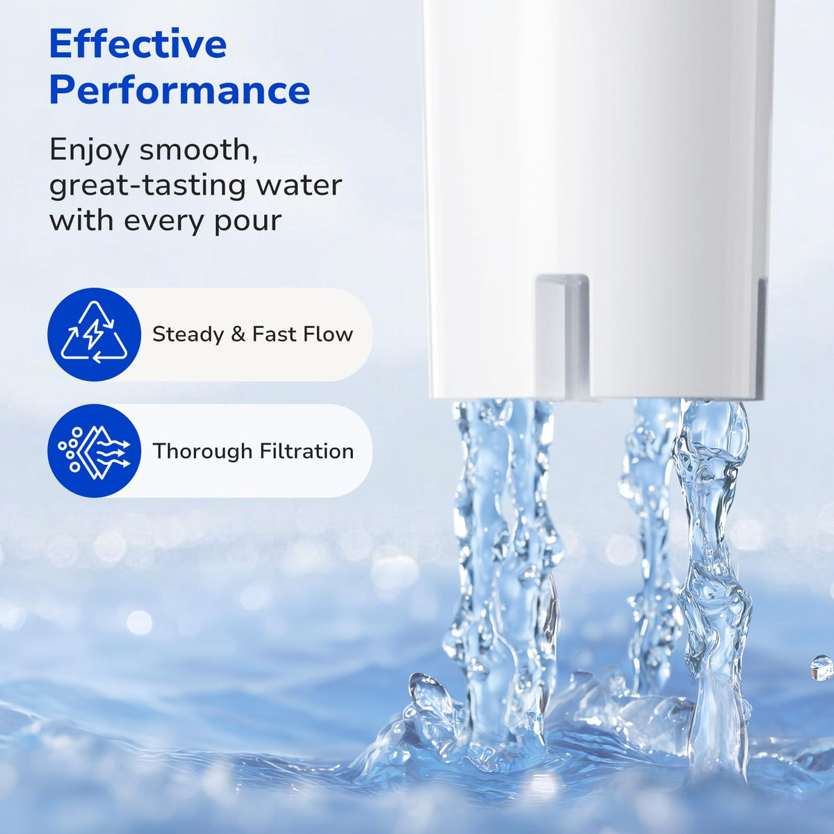 Flow test image shows smooth water flow after installation