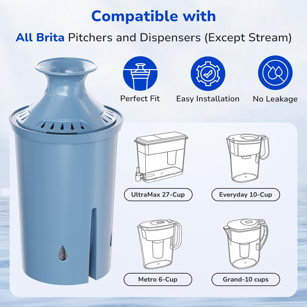 Fil-Fresh filter is NSF 53 and 42 certified for safe drinking water