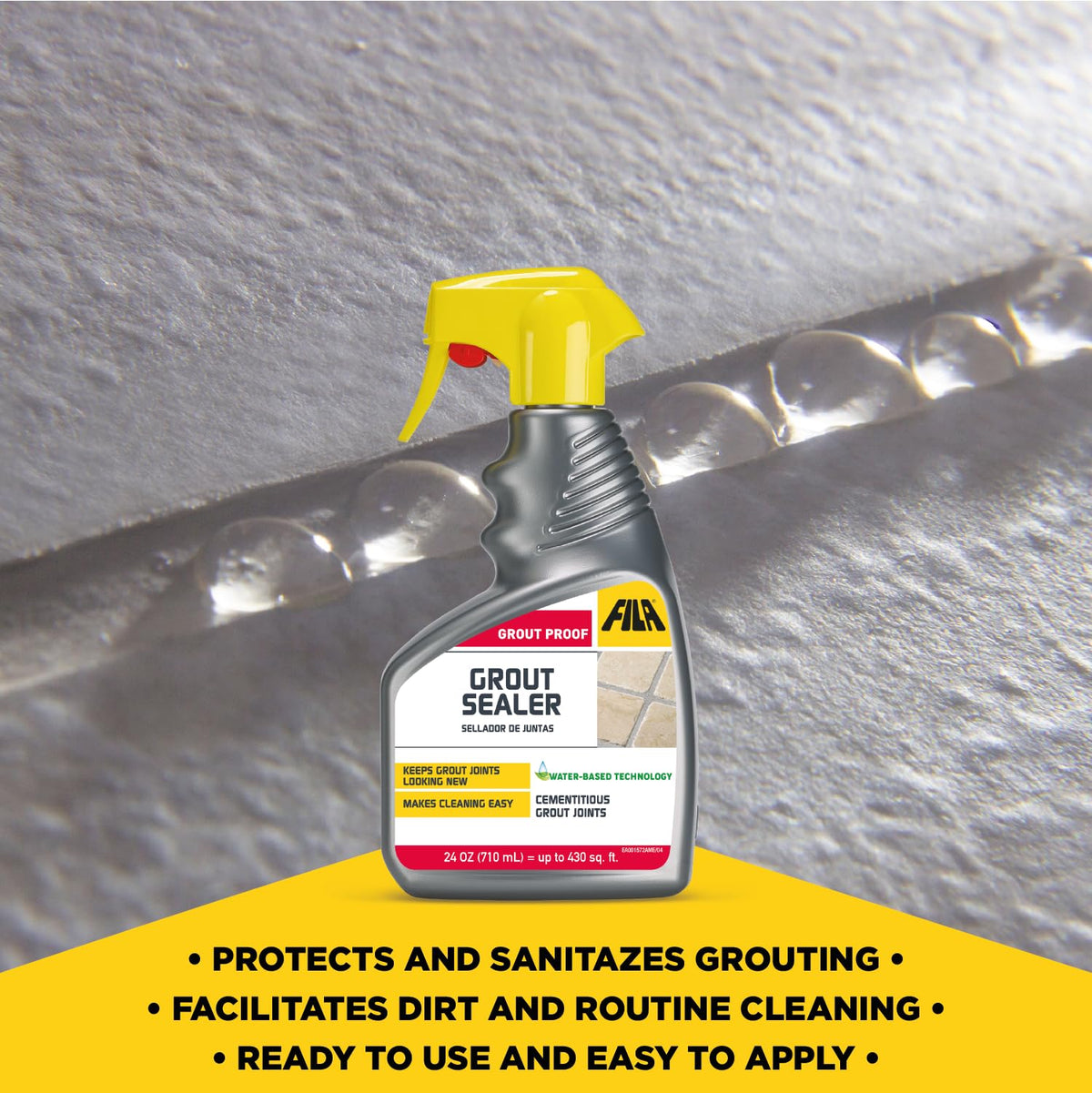 Fila grout joints indoors and outdoors maintain color while simplifying maintenance
