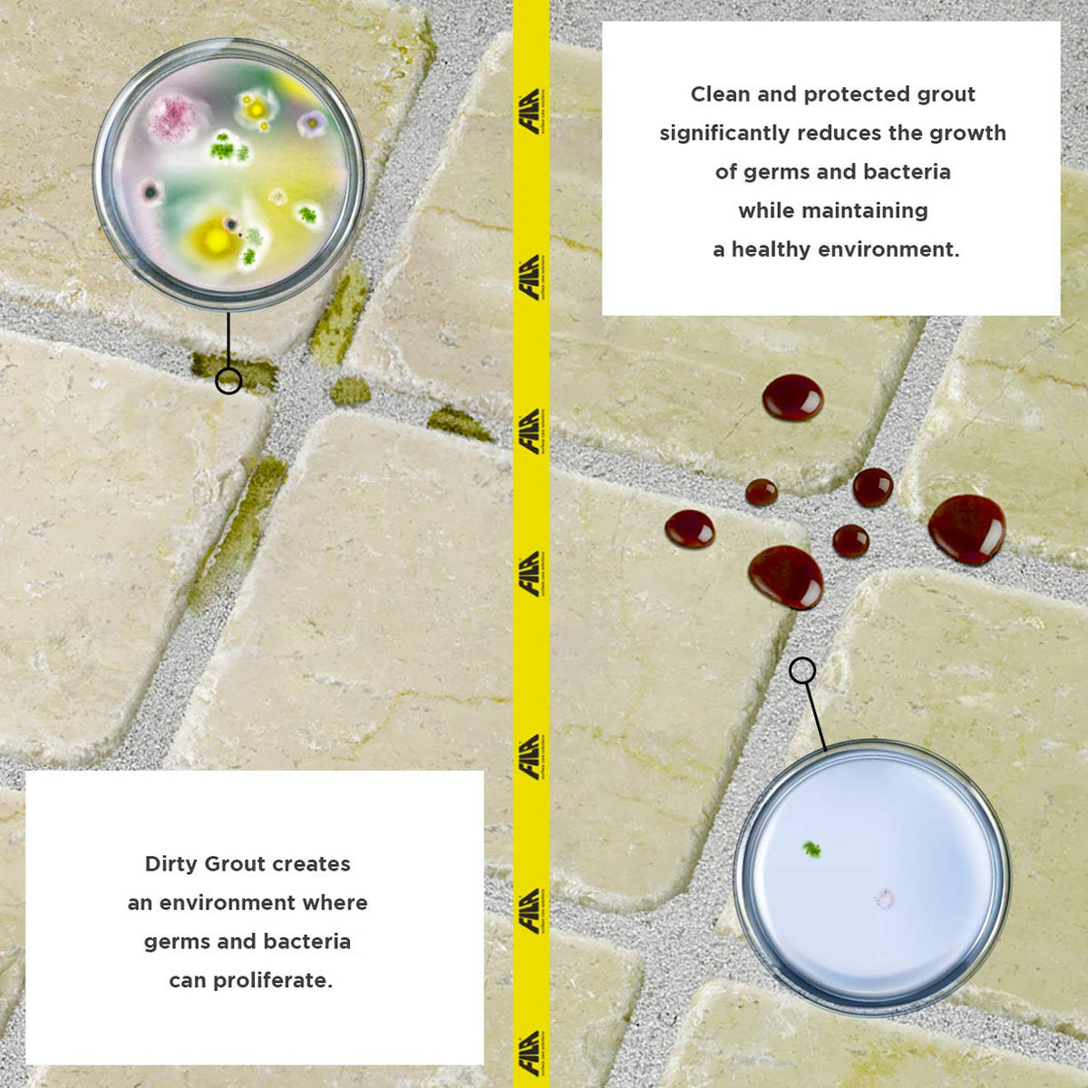 Fila grout sealer odorless and fast-drying for quick surface readiness