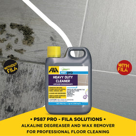 FILA PS87 PRO applied undiluted for deep-cleaning stone surfaces.