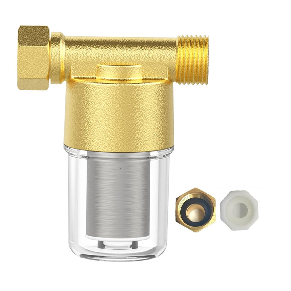 FilaguuAwster FA20 brass head close-up showing durable inline filtration