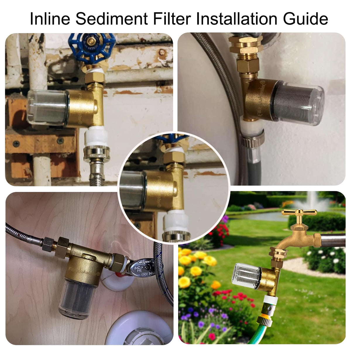 Clear filter bowl view helps monitor water quality during use