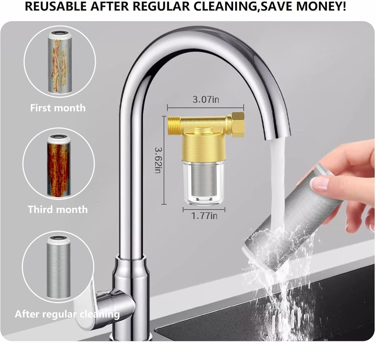 Shower connection demonstrates versatile inline filtration for baths