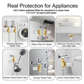 Well-water setup illustrates inline filtration in domestic supply