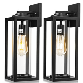 FILIYANO 16-inch outdoor wall light pair provides broad, inviting illumination for entryways