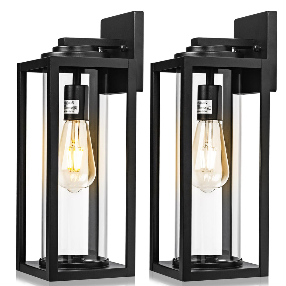 FILIYANO 16-inch outdoor wall light pair provides broad, inviting illumination for entryways