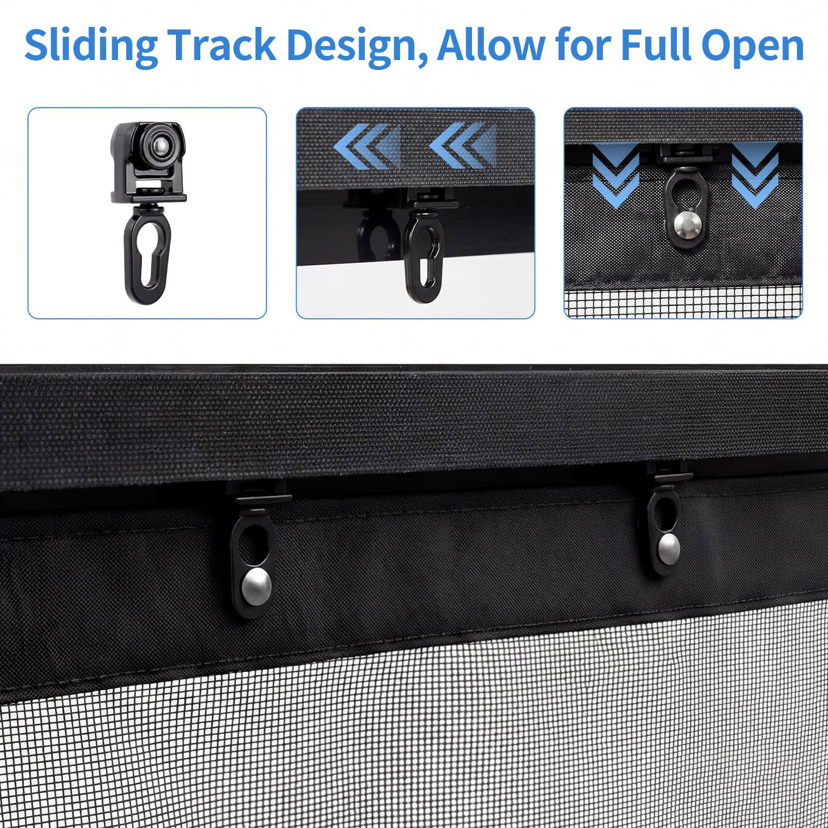 Fillis magnetic closure for garage screen keeps bugs out while allowing breeze.