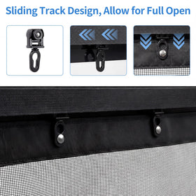 Fillis magnetic closure for garage screen keeps bugs out while allowing breeze.