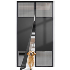 Fillis magnetic screen door with privacy for 38x81 inch fit, pet-friendly design.