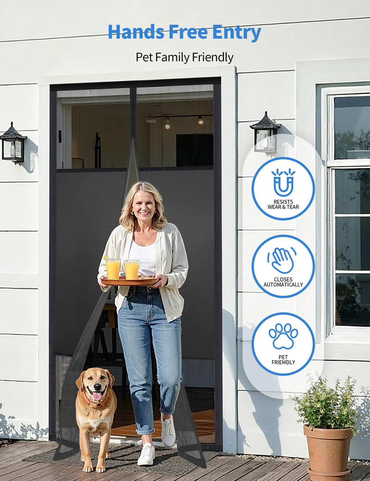 Fillis pet-friendly screen door design withstands busy households and claws.