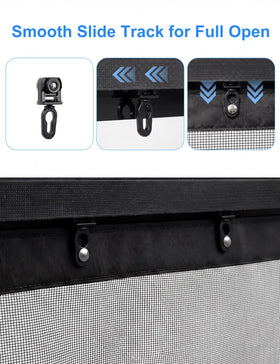 Fillis privacy garage screen bottom mesh panels maintain airflow near the floor.