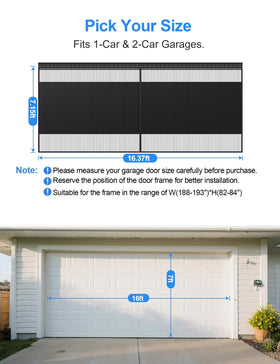Fillis privacy garage screen top mesh panels provide light and airflow.