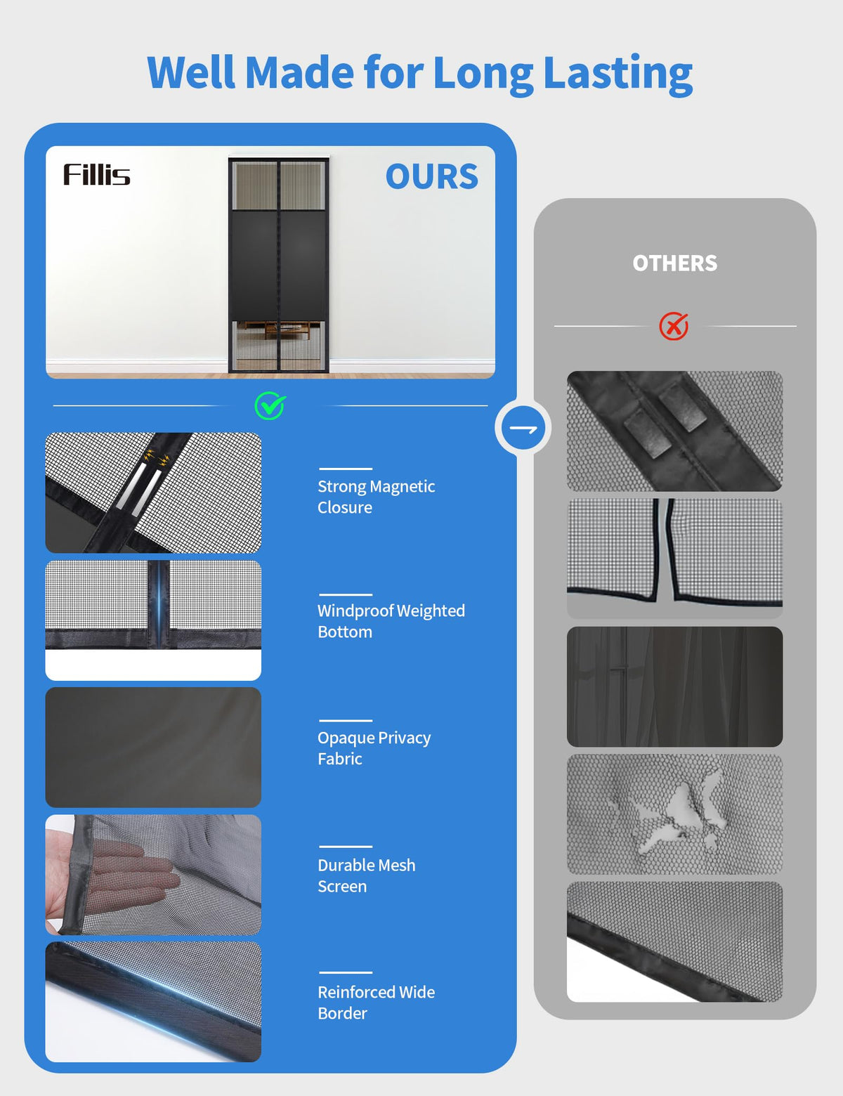 Fillis privacy screen blocks unwanted views while keeping airflow.