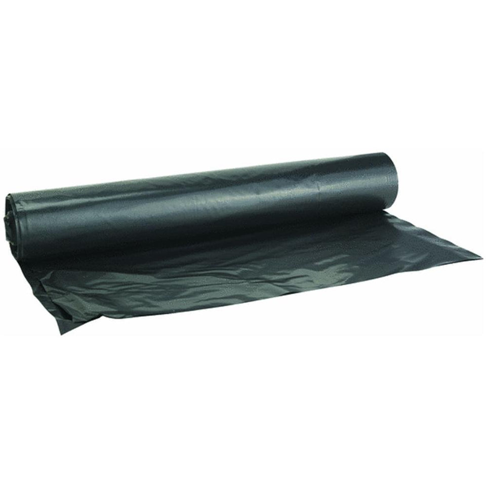Film-Gard 625918 construction plastic sheeting in black for moisture and debris protection on job sites.