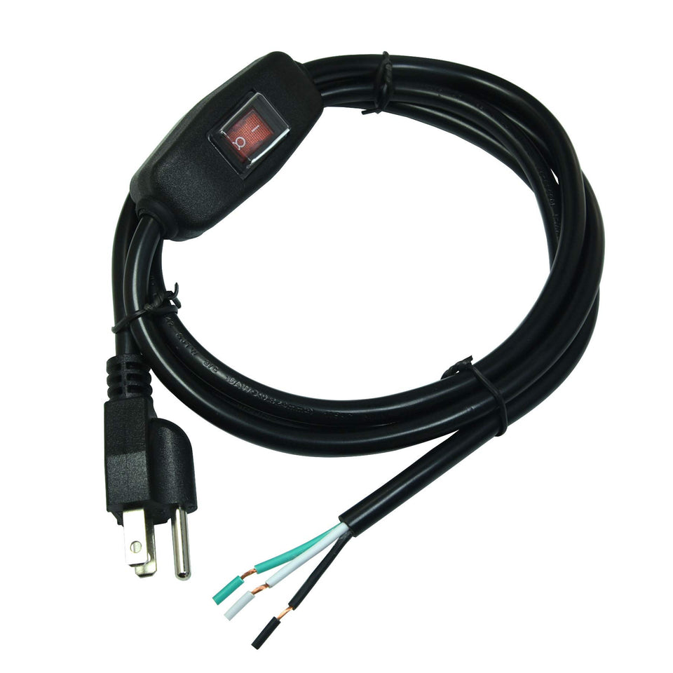 FILSHU 6ft power cord with switch for easy on/off control.