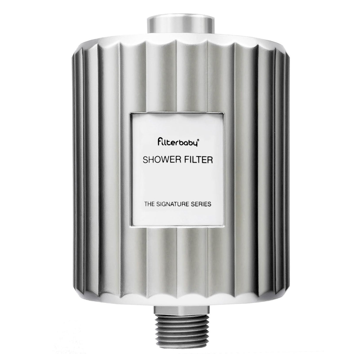 Filterbaby Signature Shower Filter Chrome front view for sensitive skin