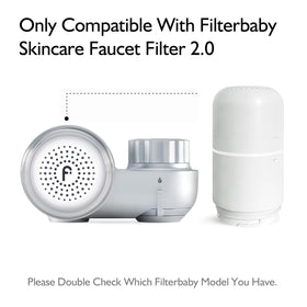 Filterbaby Skincare Filter 2.0 cartridge packaging highlights easy replacement