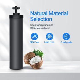 Filterlogic BPA-free coconut shell carbon emphasizes safe filtration