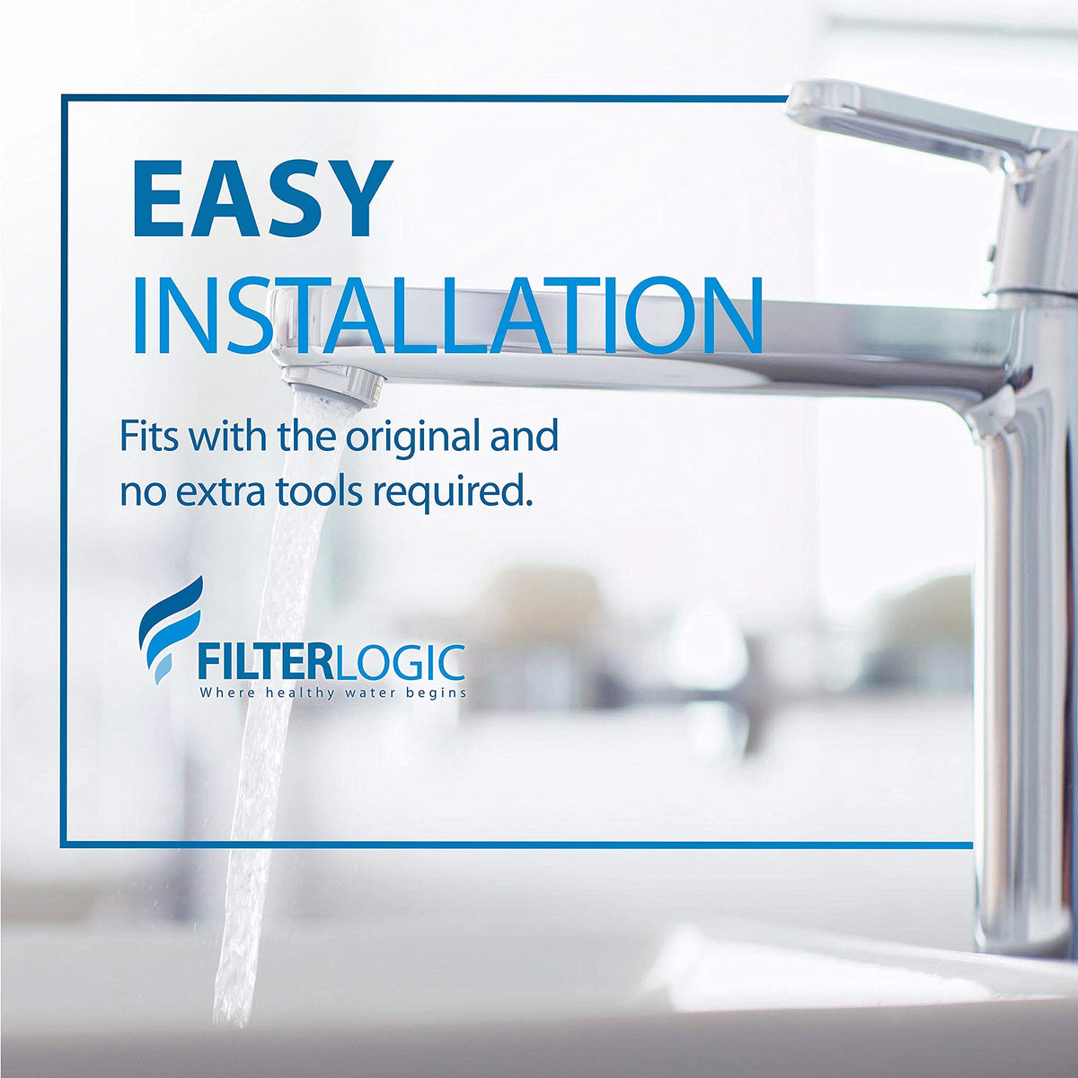 Filterlogic easy-installation demonstrates simple under-sink replacement steps.