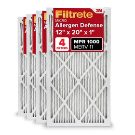 Filtrete 12x20x1 air filter front view shows ready-to-install unit for cleaner indoor air