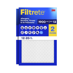 Filtrete 12x20x1 air filter two-pack box for cleaner indoor air