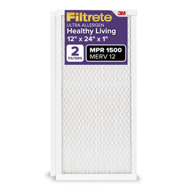 Filtrete 12x24x1 close-up of 3-in-1 filtration technology.
