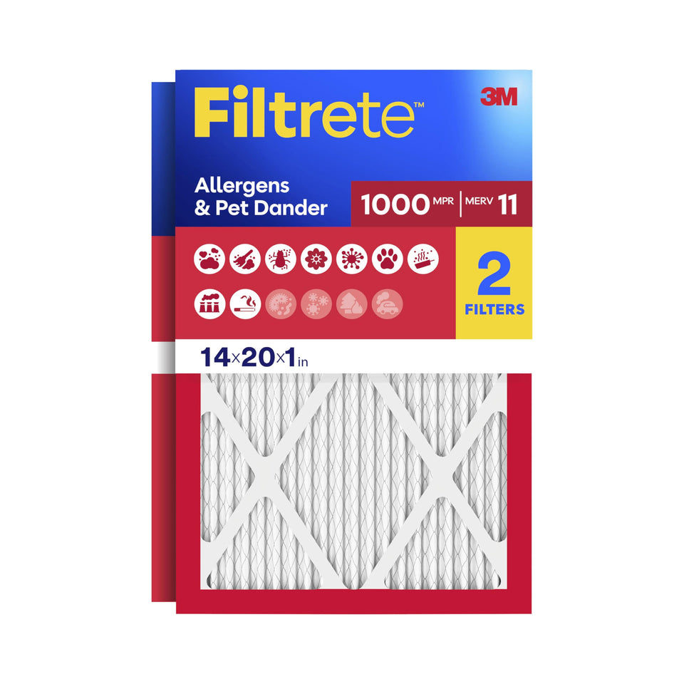 Filtrete 14x20x1 air filter front view for cleaner indoor air.