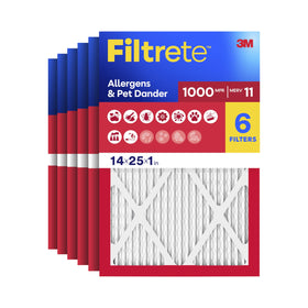 Filtrete 14x25x1 packaging showing MERV 11 for cleaner air
