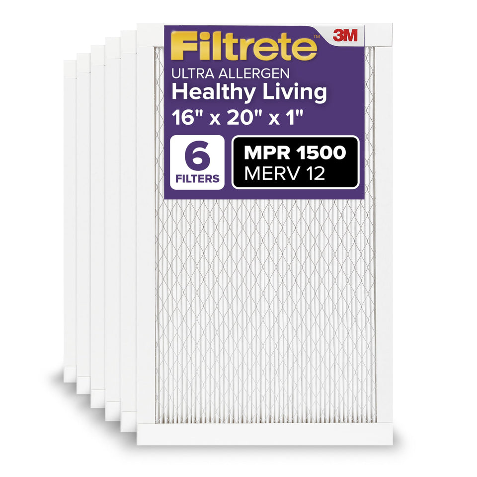 Filtrete 16x20x1 filter pack six for cleaner indoor air