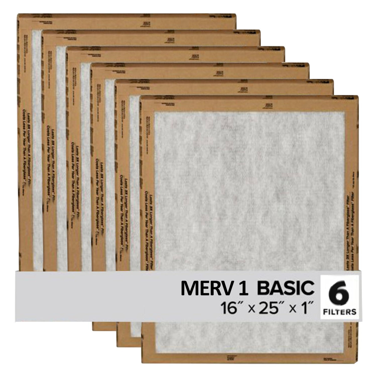 Filtrete 16x25x1 air filter pack ready for easy home installation.