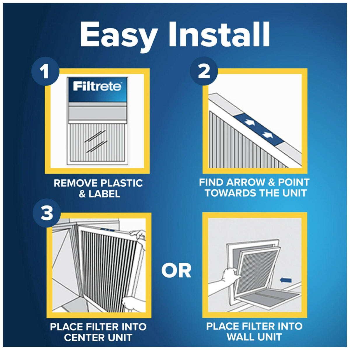 Filtrete filter in HVAC system illustrating improved airflow.