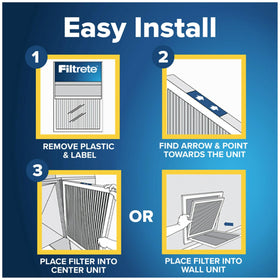 Filtrete filter in HVAC system illustrating improved airflow.