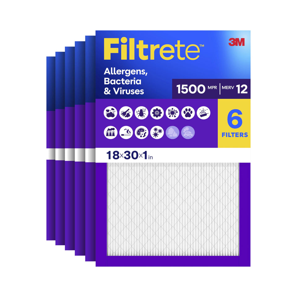 Filtrete 18x30x1 filter in package showing easy replacement.