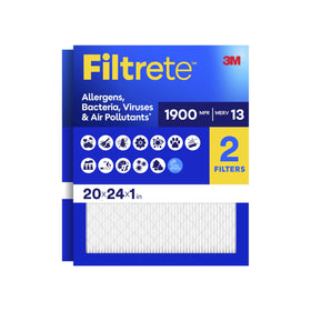 Filtrete 20x24x1 filter airflow highlights efficient air movement.