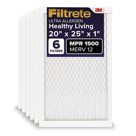 Filtrete front view of the 20x25x1 filter showing high-efficiency filtration