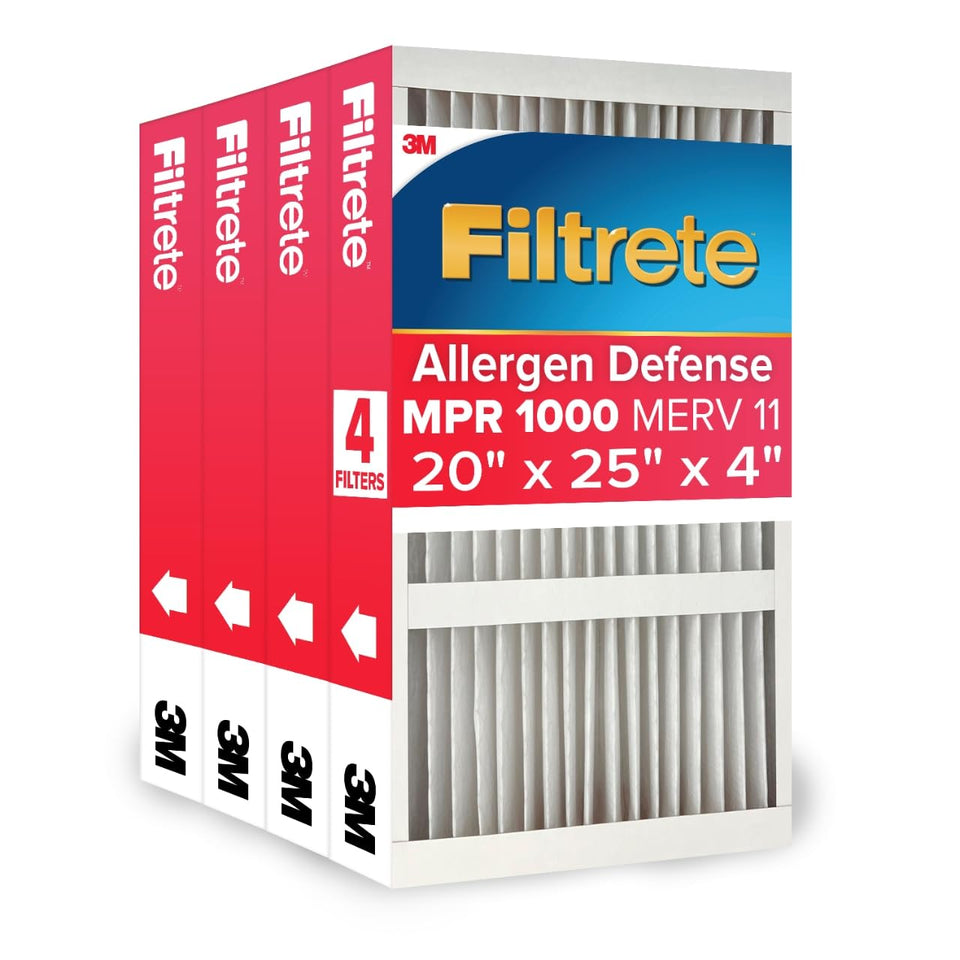 Filtrete 20x25x4 air filter closeup shows filtration for cleaner indoor air