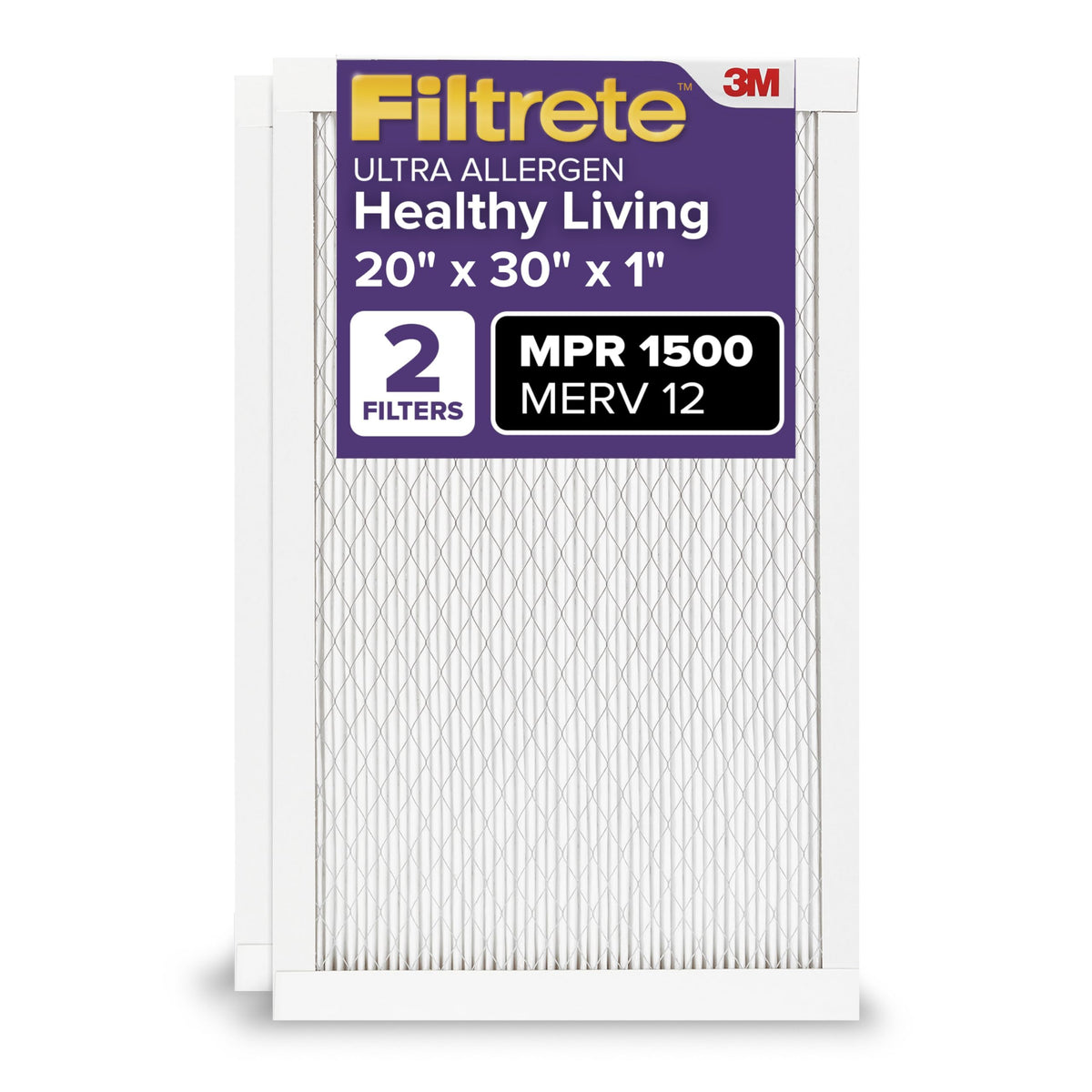 Filtrete 1500 MPR label indicating performance