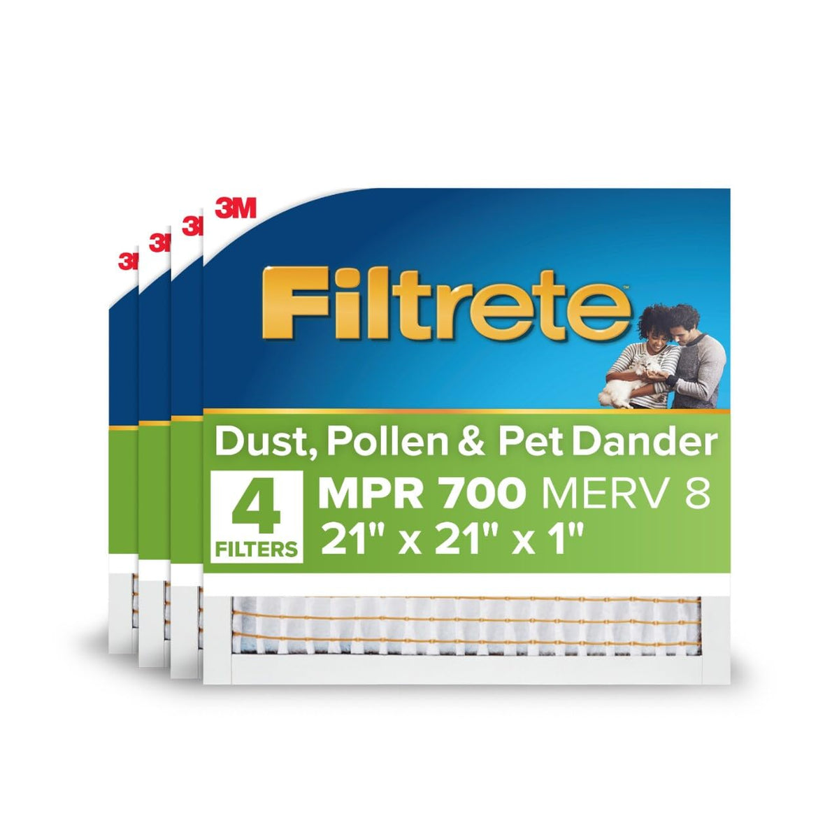 Filtrete dust-pollen-pet-dander filter captures common particles for fresher home air
