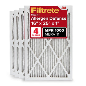 Filtrete 4-pack 16x25x1 air filters ready for home installation