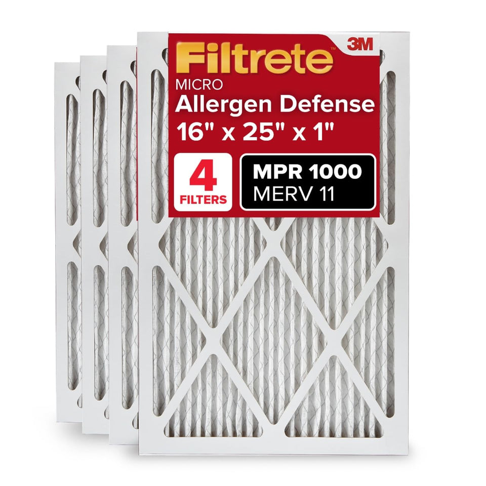 Filtrete 4-pack 16x25x1 air filters ready for home installation