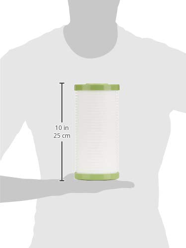 Filtrete 5-micron filtration close-up showing sediment capture.