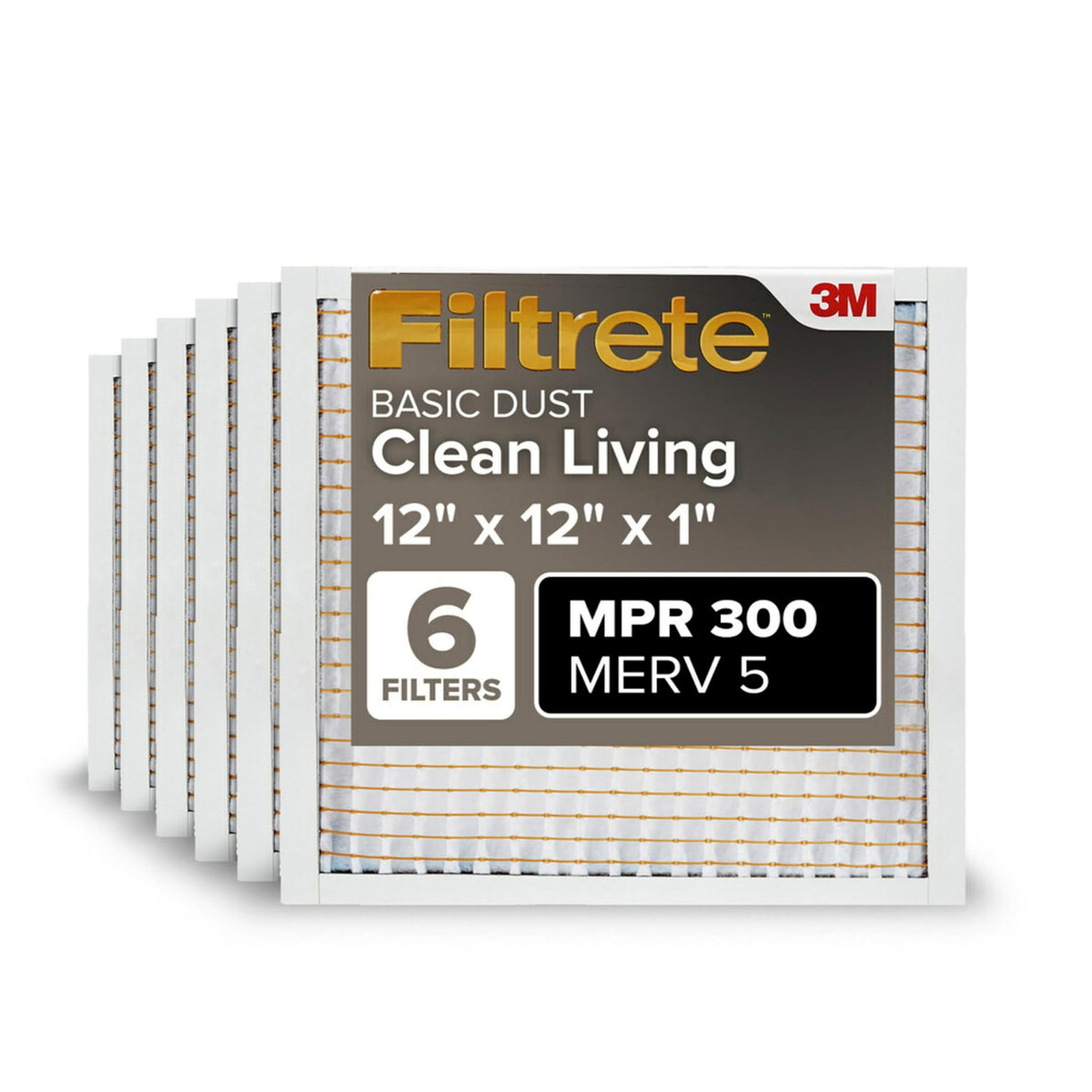 Filtrete 12x12x1 air filter pack stack for multi-room replacement