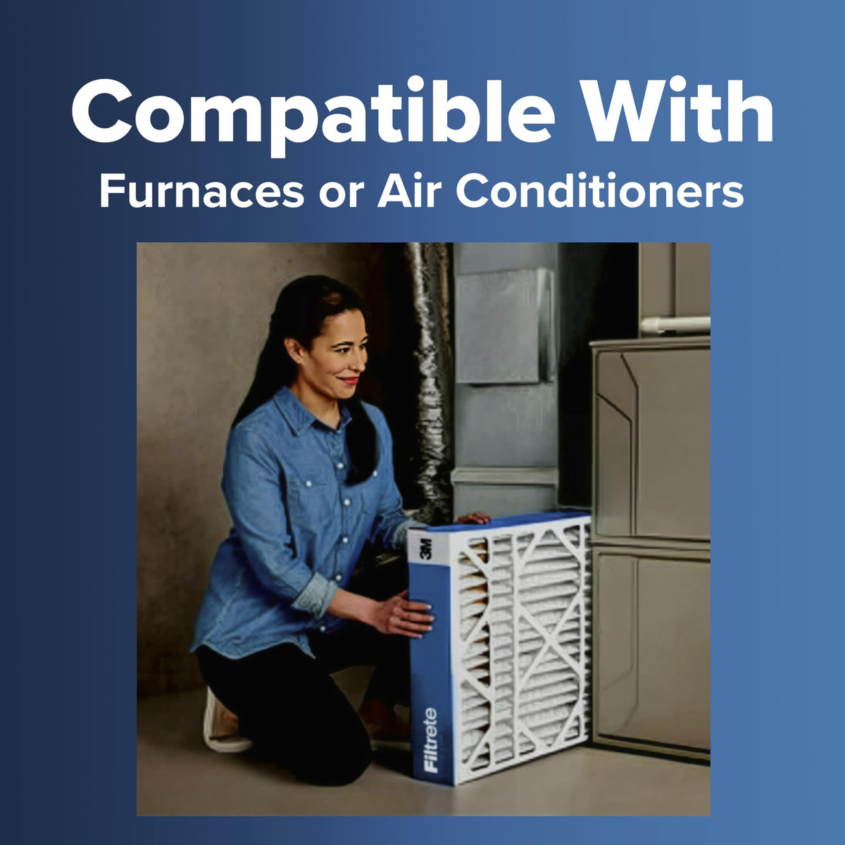 Filtrete filters dust, pollen, and allergens from household air.