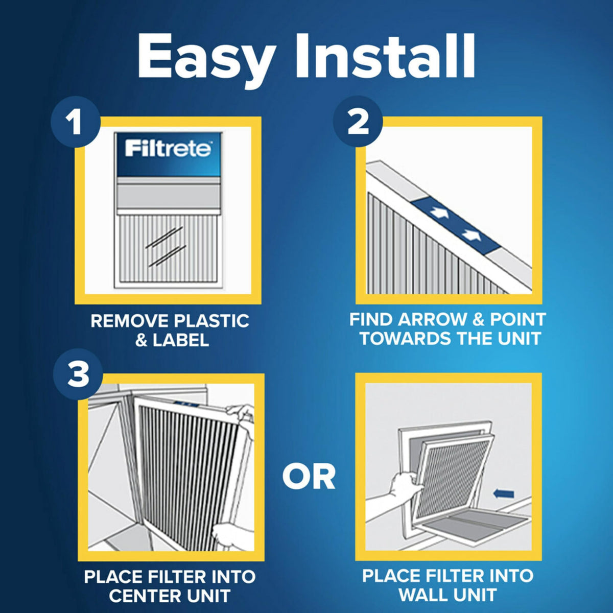 Filtrete electrostatic media close-up illustrating 3M technology for trapping particles.