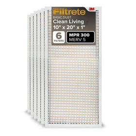 Filtrete filter box and six-pack packaging for easy replacement.