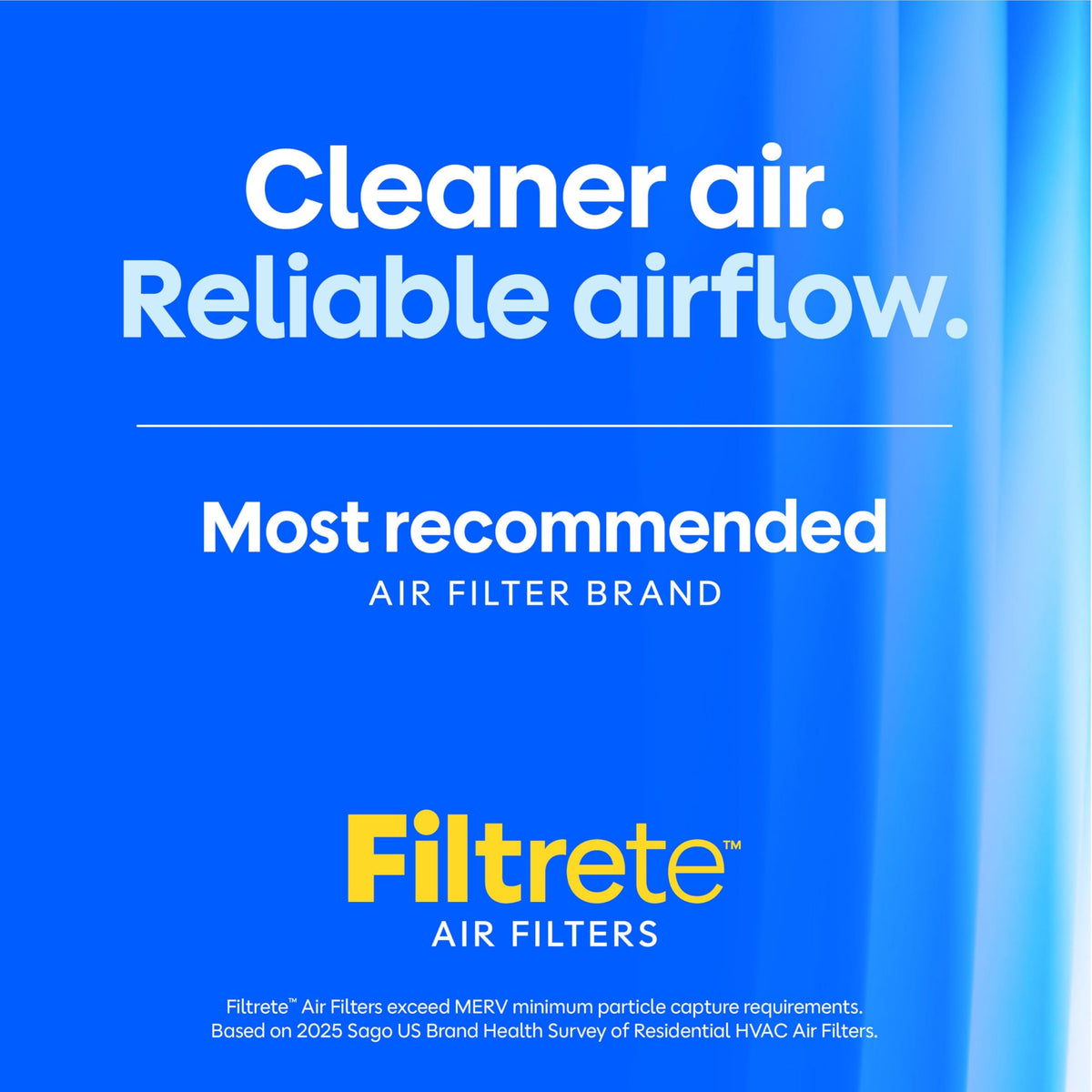 Filtrete captures dust, pollen, and pet dander in living spaces