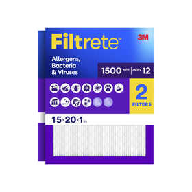 Filtrete MPR 1500 air filter front view with high-efficiency filtration
