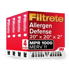 Filtrete MPR1000 and MERV11 filter close-up illustrating particle capture for cleaner indoor air.
